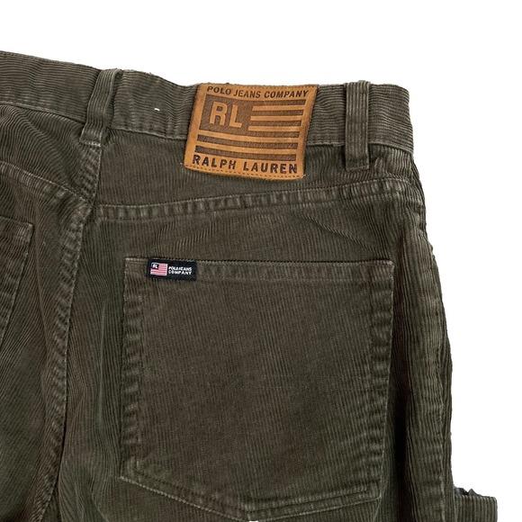 Ralph Lauren Denim - Ralph Lauren Polo Jeans Company Womens 4 Corduroy Pants Green Straight Vintage